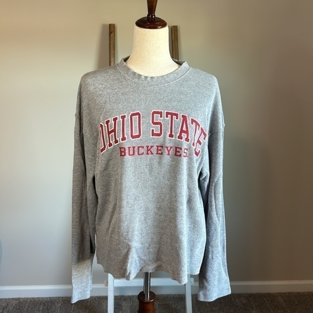The Ohio State Buckeyes Long Sleeve Waffle Top Size Medium by Jansport